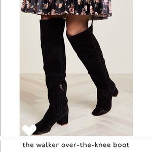 Madewell Over-the-knee Black Suede Boots